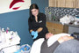  Mihaela preparing for Thermage skin tightening treatment. — at Md Spa and Laser Clinic.